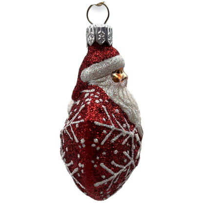 Patricia Breen Snowflake Noel Red White Santa Claus Christmas Tree Ornament