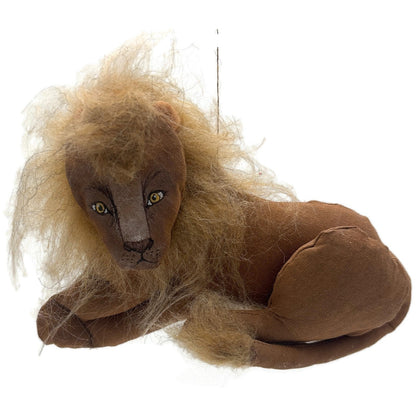 Gladys Boalt Circus Lion Fabric Animal Handmade Christmas Tree Ornament Signed