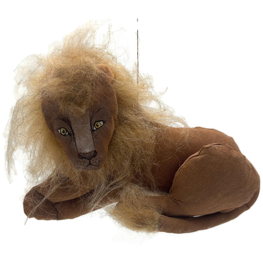 Gladys Boalt Circus Lion Fabric Animal Handmade Christmas Tree Ornament Signed