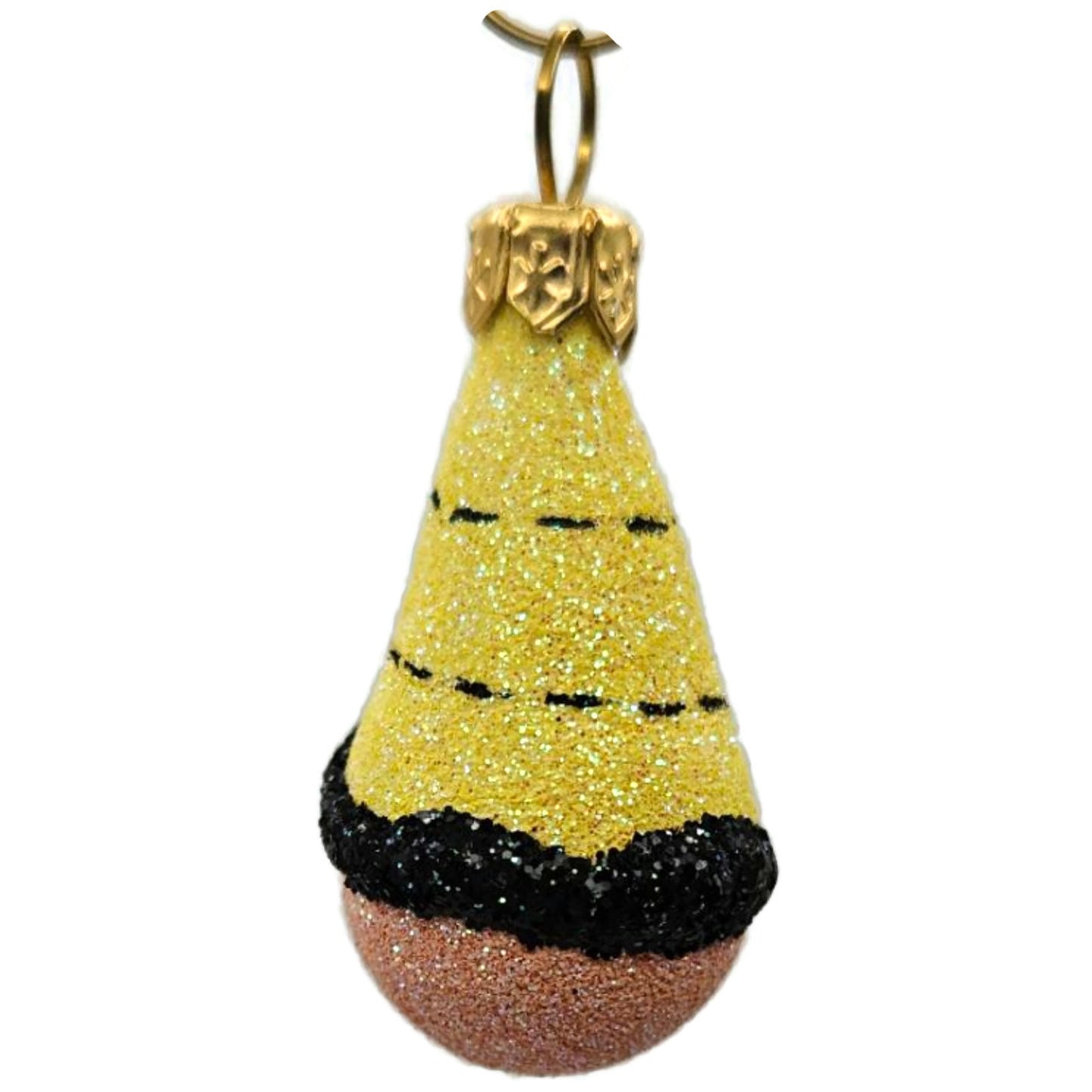 Patricia Breen Petite Tete Bees Yellow Hat Santa Spring Christmas Ornament 2877