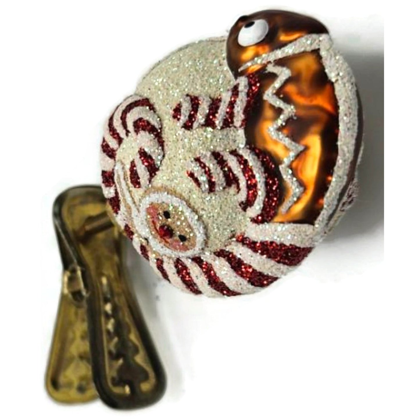 Patricia Breen Ultra Miniature Chameleon Gingerbread Clip On Christmas Ornament