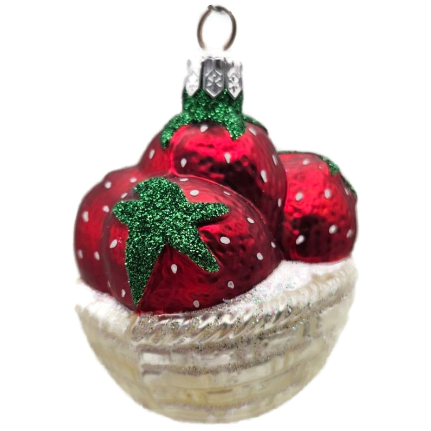 Patricia Breen Strawberry Basket Red Green Fruit Spring Christmas Ornament 9897