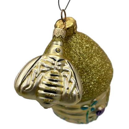 Patricia Breen Clover Beeskep and Bee Glittered Wings Spring Christmas Ornament