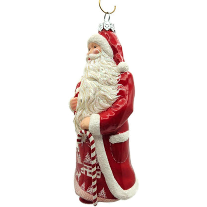 Patricia Breen Joyeux Noel Henri Red White Peppermint Stripe Christmas Ornament