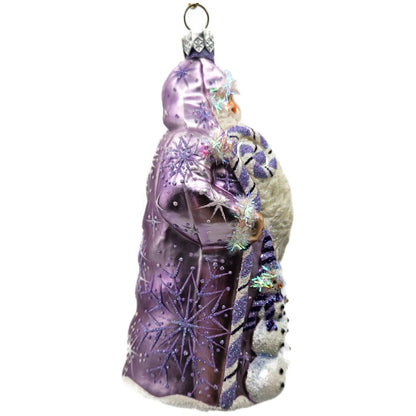 Patricia Breen Frosty Friends Lavender Santa Snowman Christmas Ornament 2520