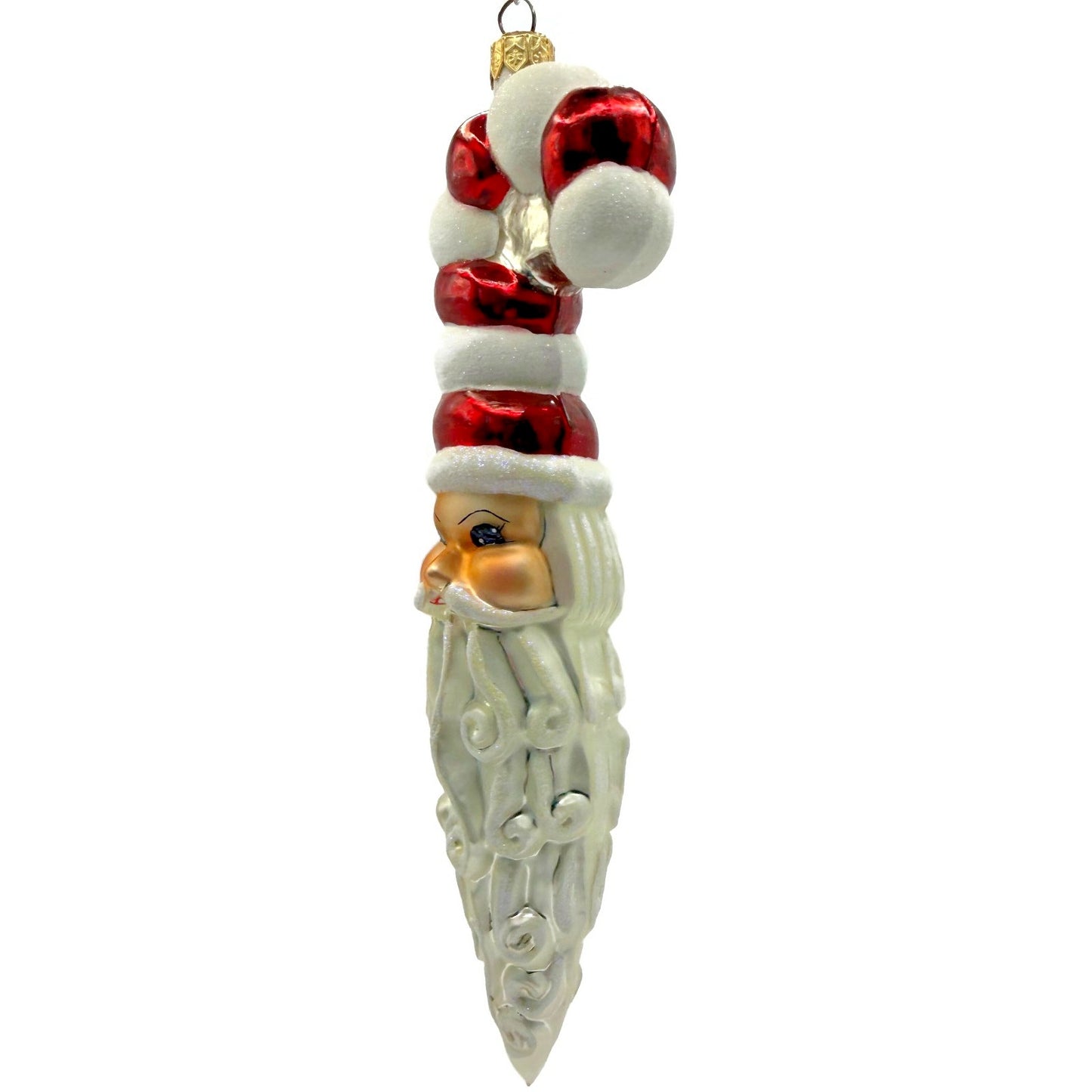 Christopher Radko St Peppermint Candy Cane Hat Santa Christmas Ornament 99-108-0