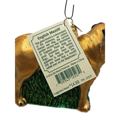 Old World Christmas English Mastiff Dog Christmas Holiday Tree Ornament