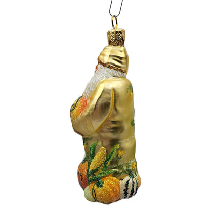 Patricia Breen Harvest Santa Claus Gold Pumpkins Fall Christmas Tree Ornament