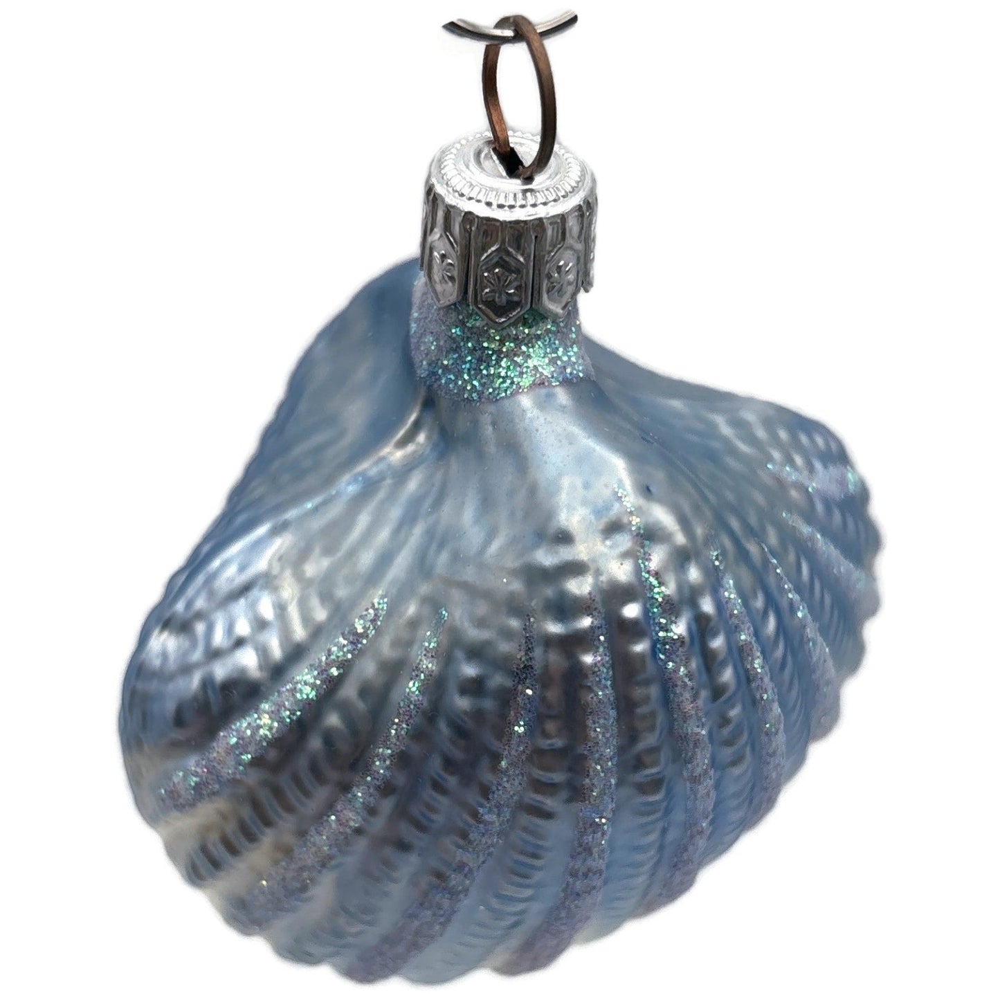Patricia Breen A Walk On The Beach Blue Shell Summer Nautical Christmas Ornament