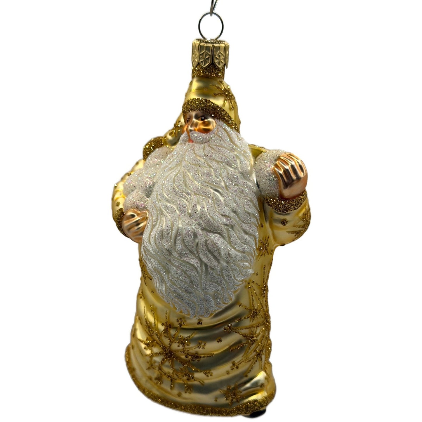 Patricia Breen Snowball Santa Claus Gold Snowflakes Christmas Tree Ornament 2256