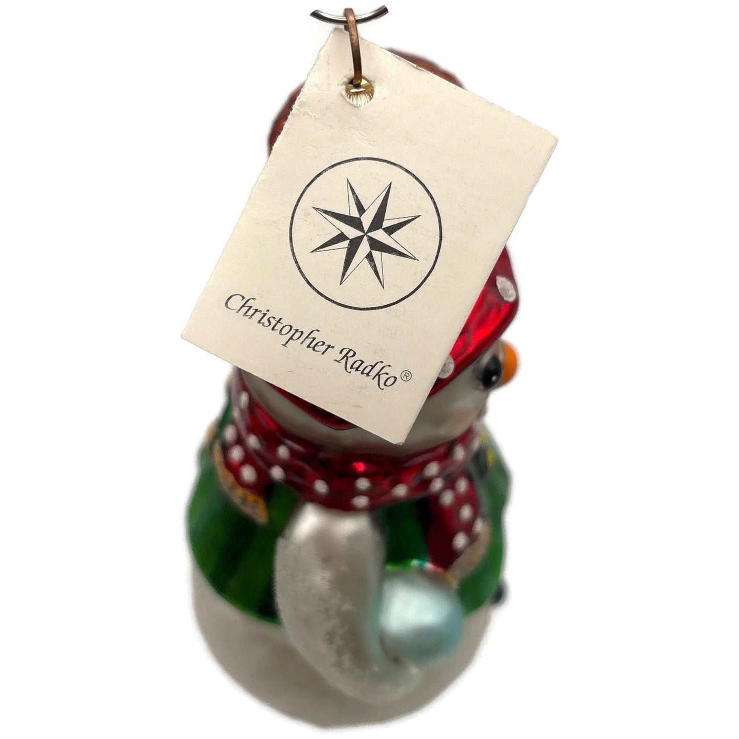 Christopher Radko Dressed to Chill Snowman Christmas Tree Ornament 98-196-0