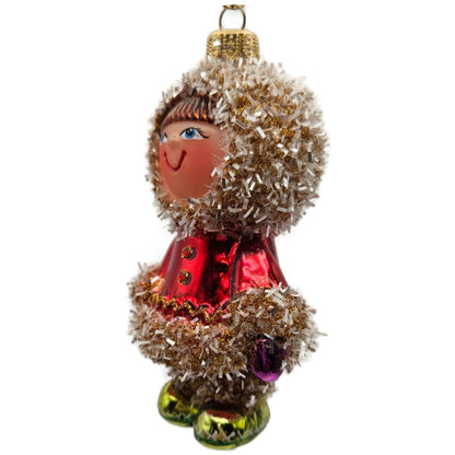 The Ornament King Radko It's a Small World Eskimo Red Jacket Christmas Ornament