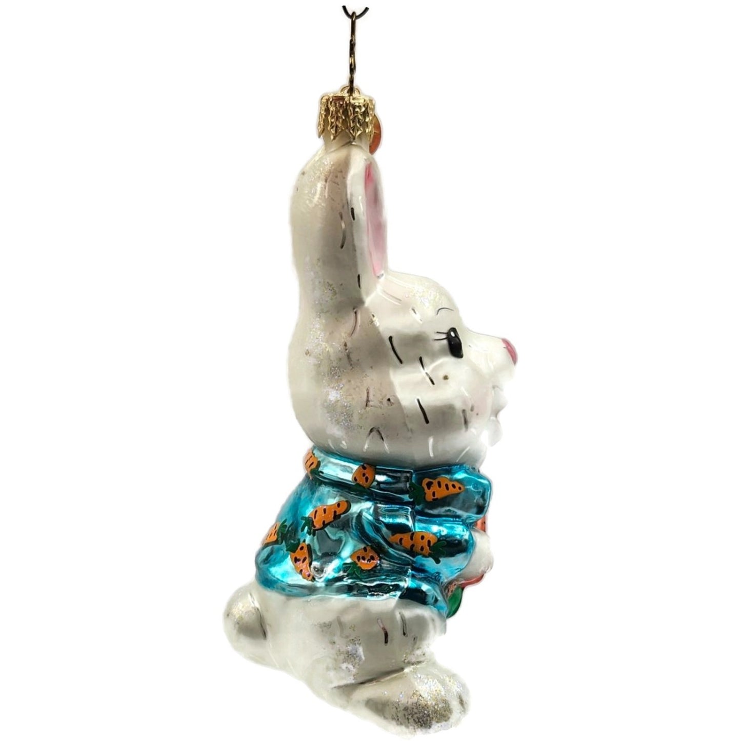 Christopher Radko Chester Easter Bunny Holiday Glass Ornament 1010075