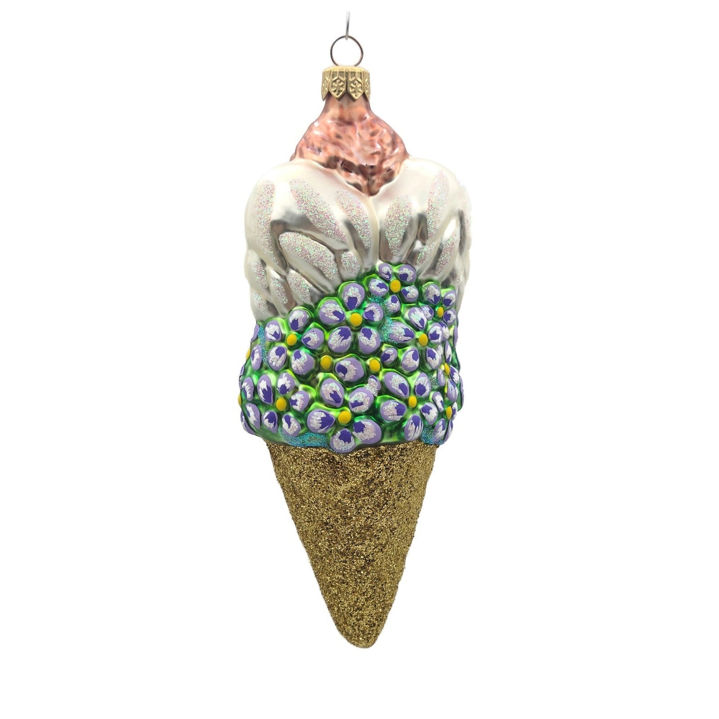Patricia Breen Angel Nosegay Glittered Cone Spring Christmas Tree Ornament