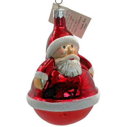 Christopher Radko Ornament Roly Poly Santa Claus Christmas Tree 90-071-0