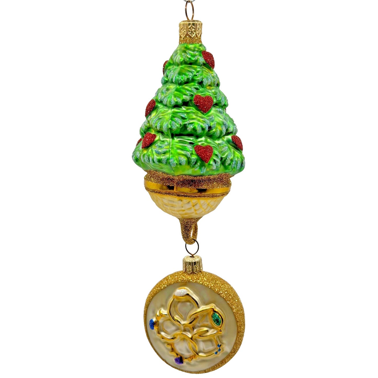 Patricia Breen Five Golden Rings Medallion 12 Days of Christmas Tree Ornament