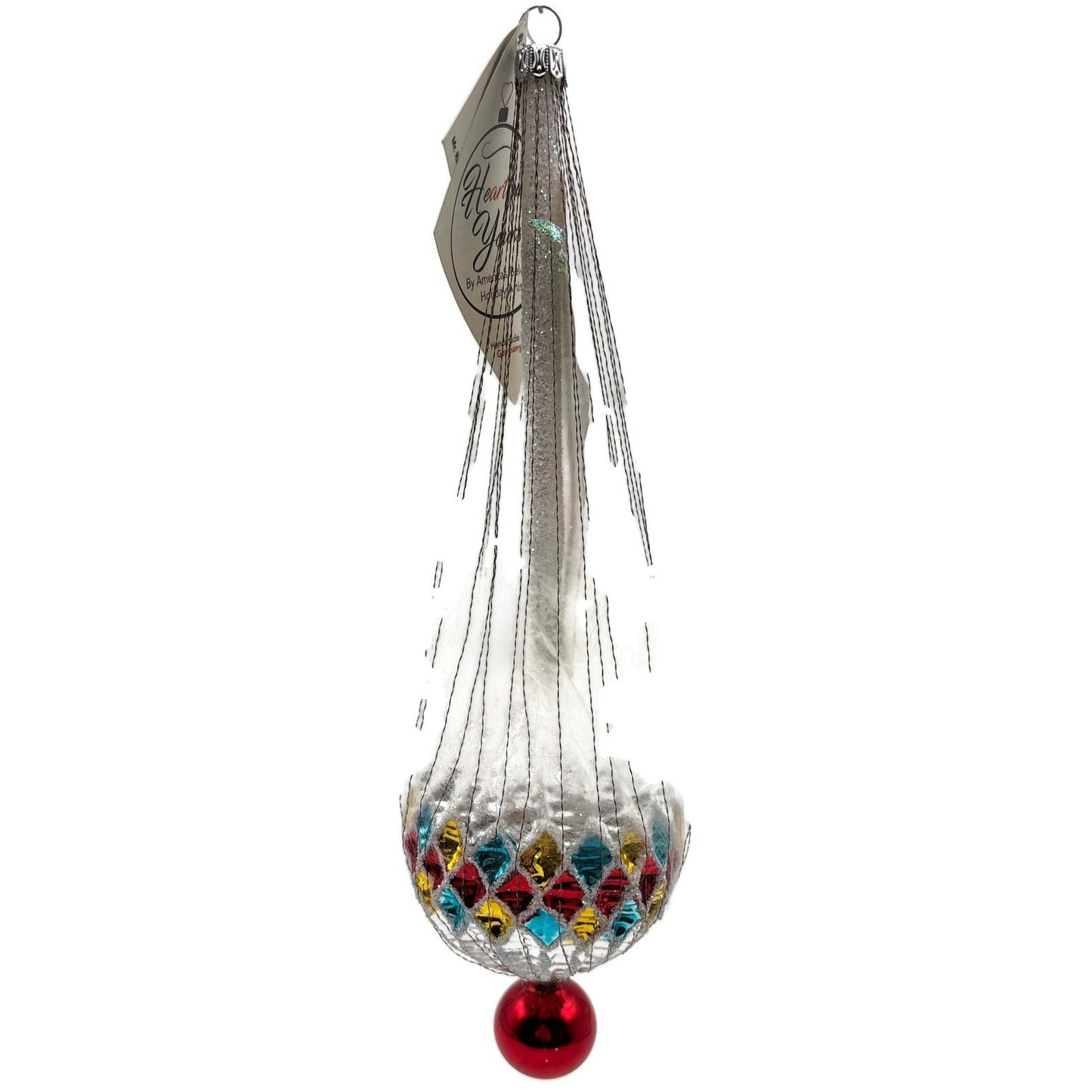 Heartfully Yours Christopher Radko Redbriar Santa Wirewrap Christmas Ornament