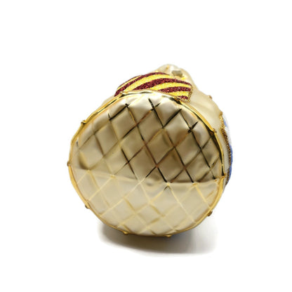 Patricia Breen Santas Duffel Bag Gold Flags Christmas Holiday Tree Ornament