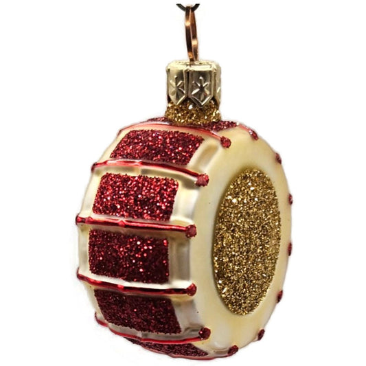 Patricia Breen Drummer Garland Drum Hand Blown Glass Christmas Tree Ornament