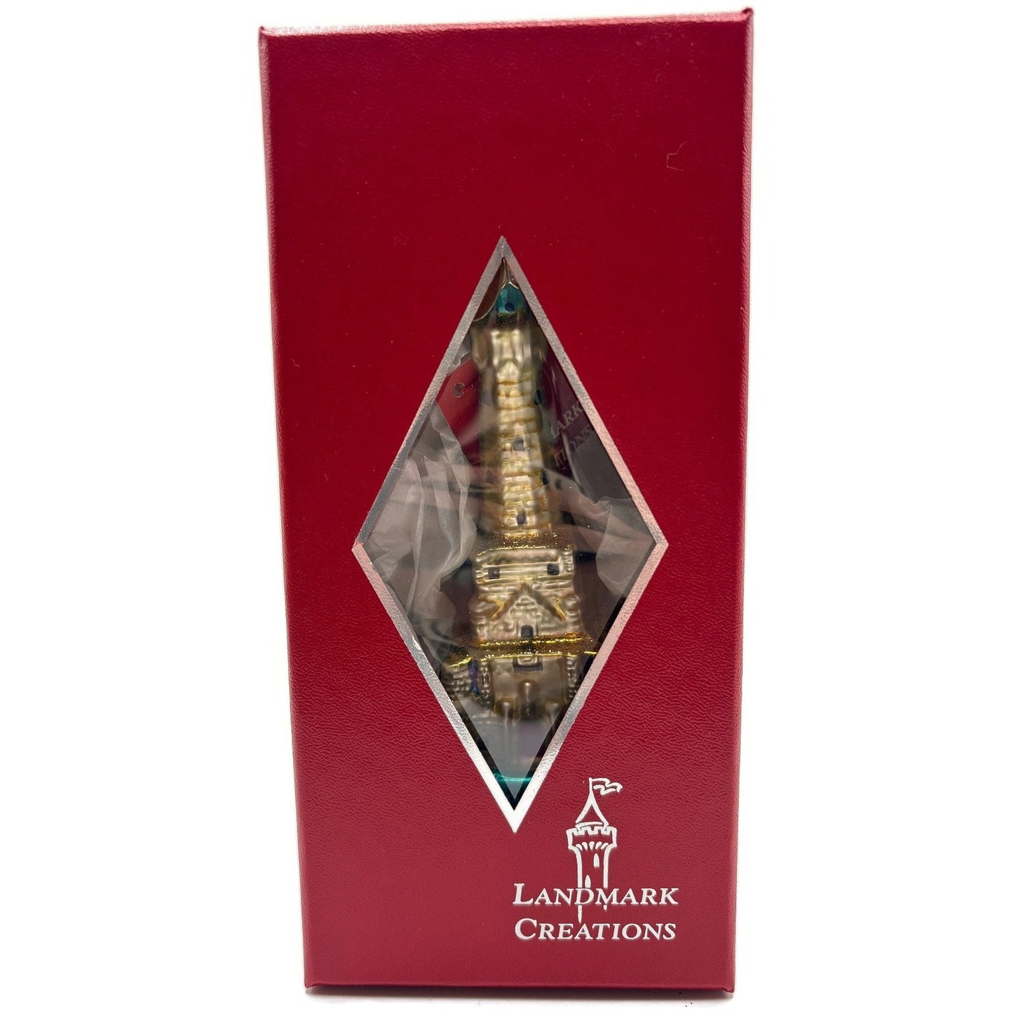 Landmark Creations The Chicago Water Tower Gold European Glass Holiday Ornament