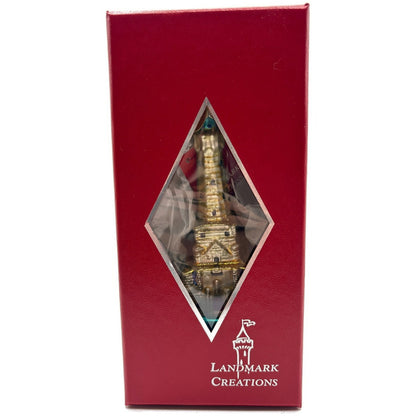 Landmark Creations The Chicago Water Tower Gold European Glass Holiday Ornament