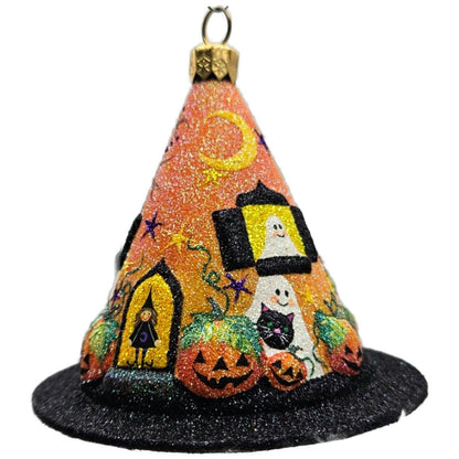 Patricia Breen Villa Boo Black Moons Pumpkin Ghost Halloween Christmas Ornament