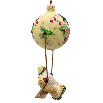 Patricia Breen Swing Time Gingerbread Santa Claus Candy Christmas Tree Ornament