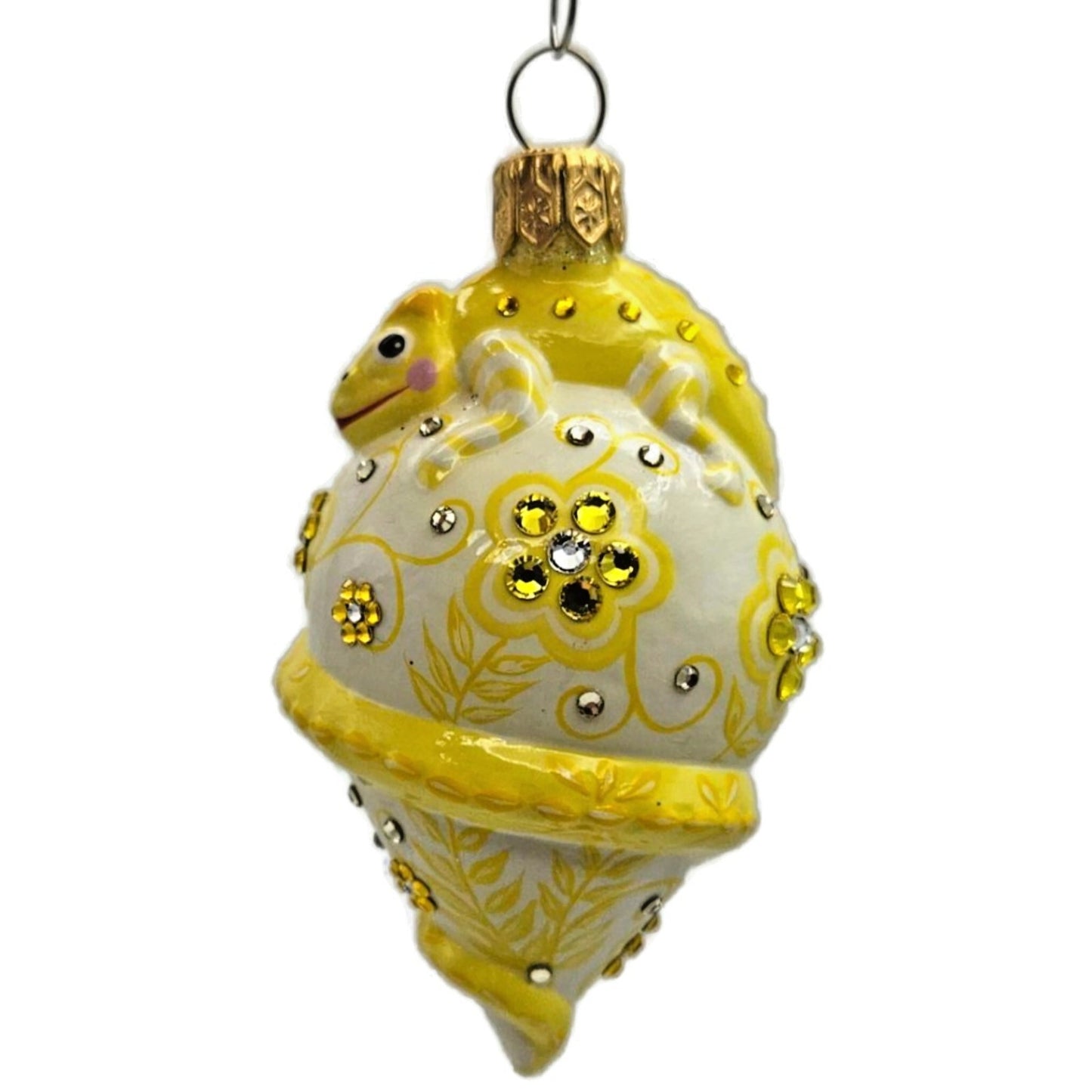 Patricia Breen Topping Chameleon Zalipie Citrine Spring Christmas Tree Ornament