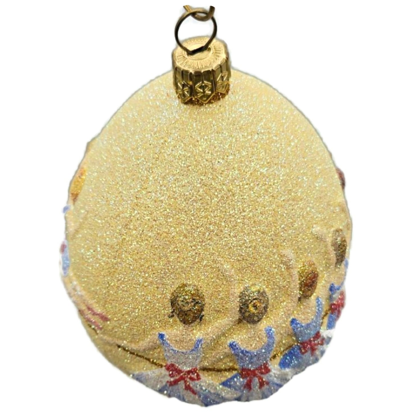 Patricia Breen Nine Ladies Dancing Yellow Blue Egg Christmas Tree Ornament