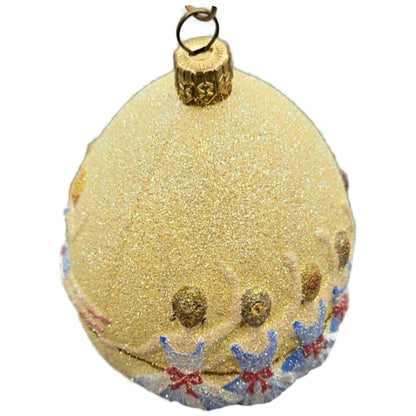 Patricia Breen Nine Ladies Dancing Yellow Blue Egg Christmas Tree Ornament