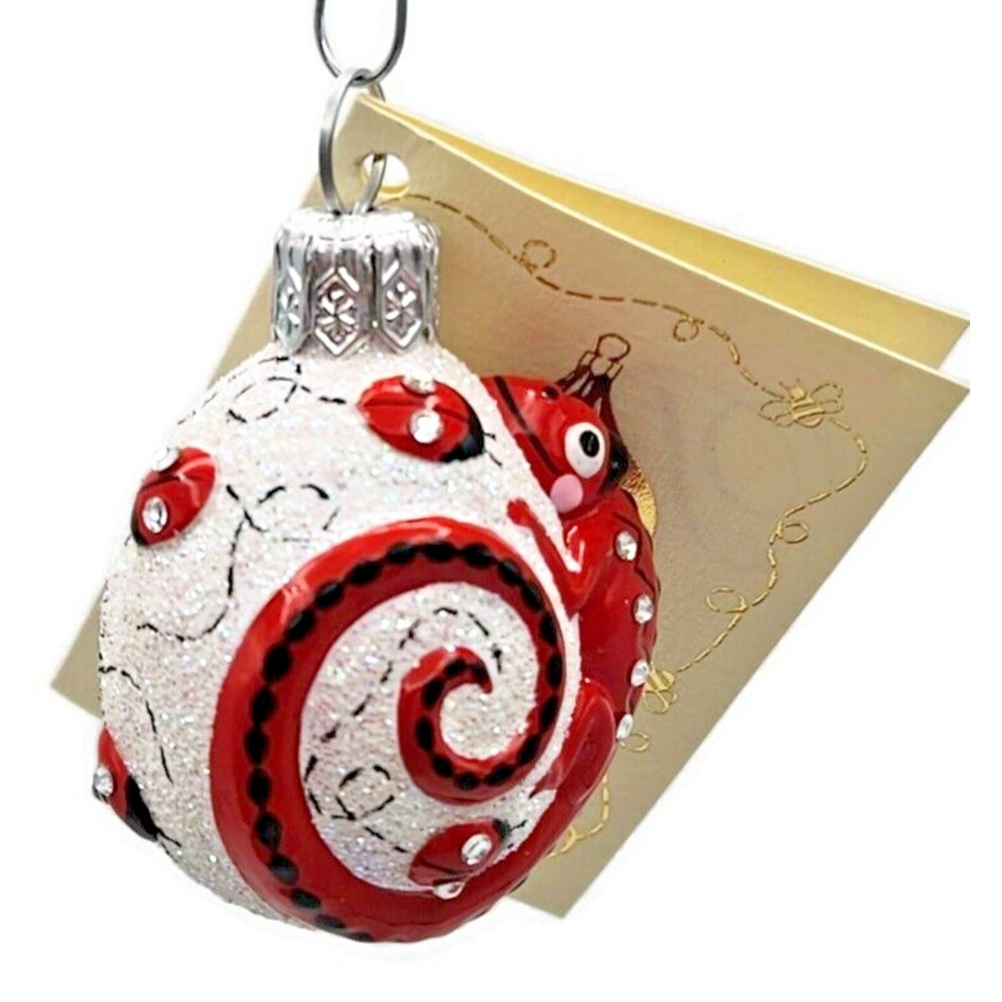 Patricia Breen Springtime Chameleon Ladybugs Red Spring Christmas Tree Ornament