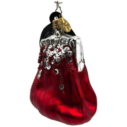 Christopher Radko Christmas Clutch Red European Glass Christmas Ornament 1013880