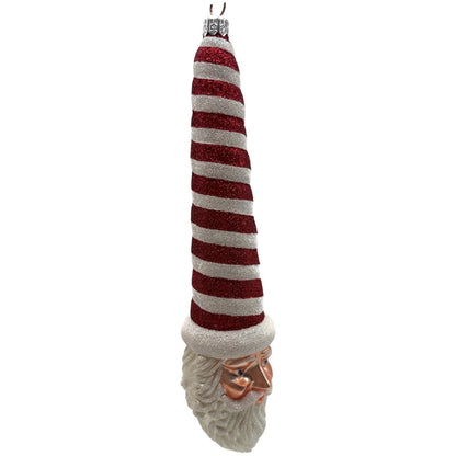 Patricia Breen Sucre Santa Claus Red White Peppermint Striped Christmas Ornament