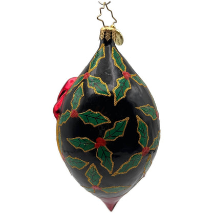 Christopher Radko Holly Jolly Christmas Santa Holiday Drop Ornament 1020956