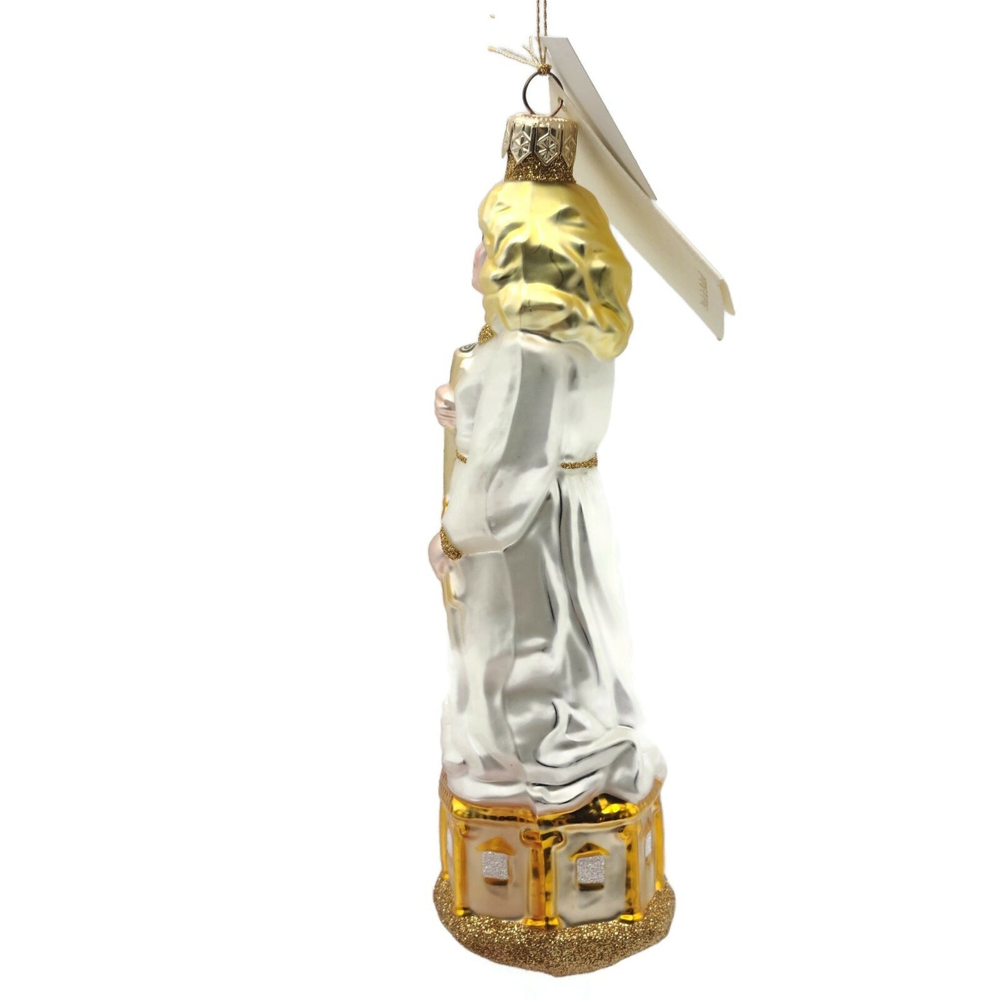 Patricia Breen Saint Barbara Pearl White Gold Religious Christmas Tree Ornament