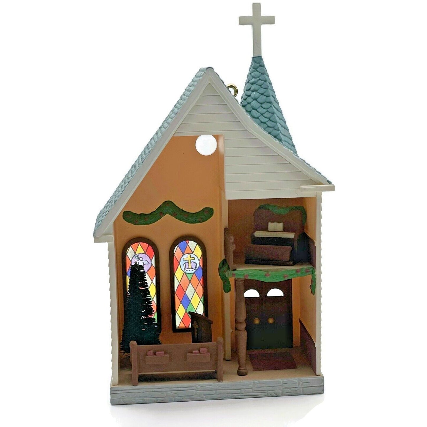 Hallmark Town Church 1995 Nostalgic Houses Shops Christmas Keepsake Ornament