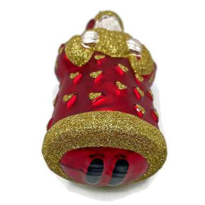 Ornament Patricia Breen I Love You Santa Red Gold Hearts Valentines Christmas