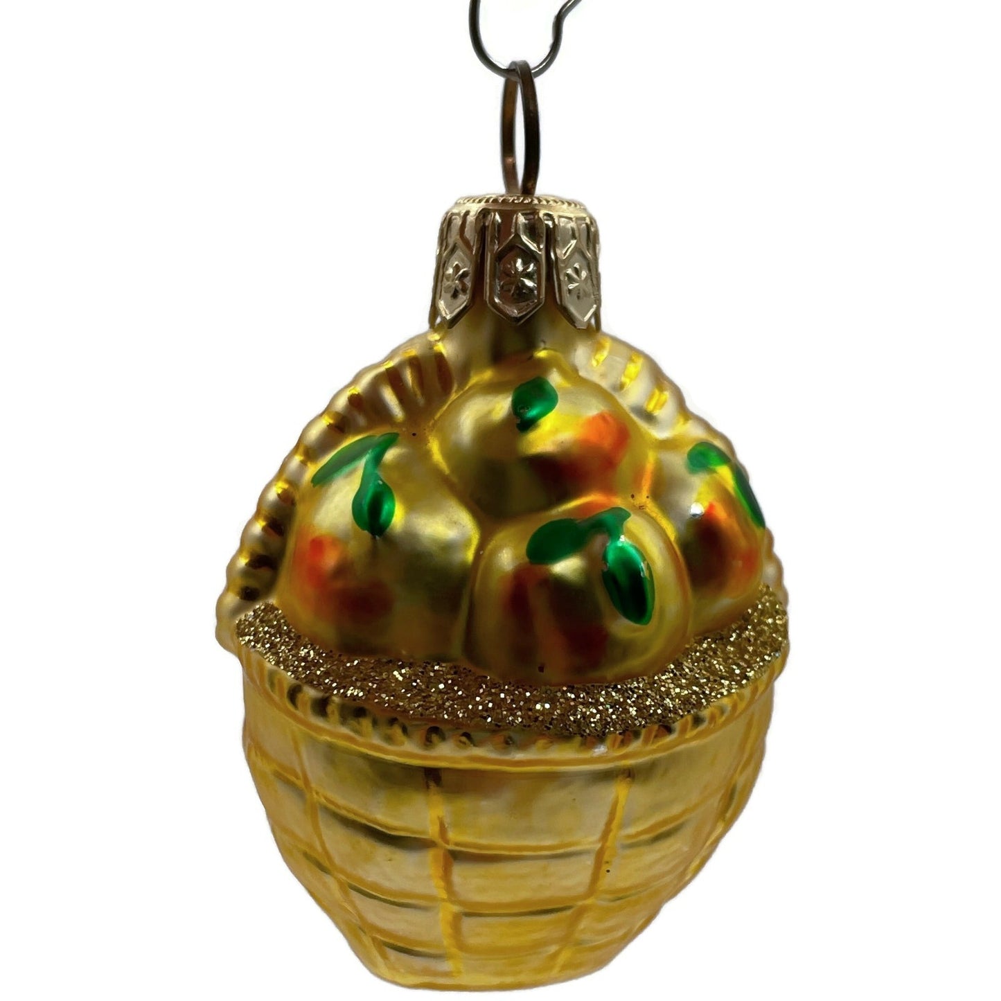 Patricia Breen Apple Basket Fruits Gold Spring Holiday Christmas Tree Ornament