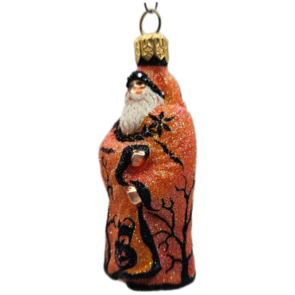Patricia Breen Halloween Mini Redoute Santa Orange Glass Halloween Ornament 2426