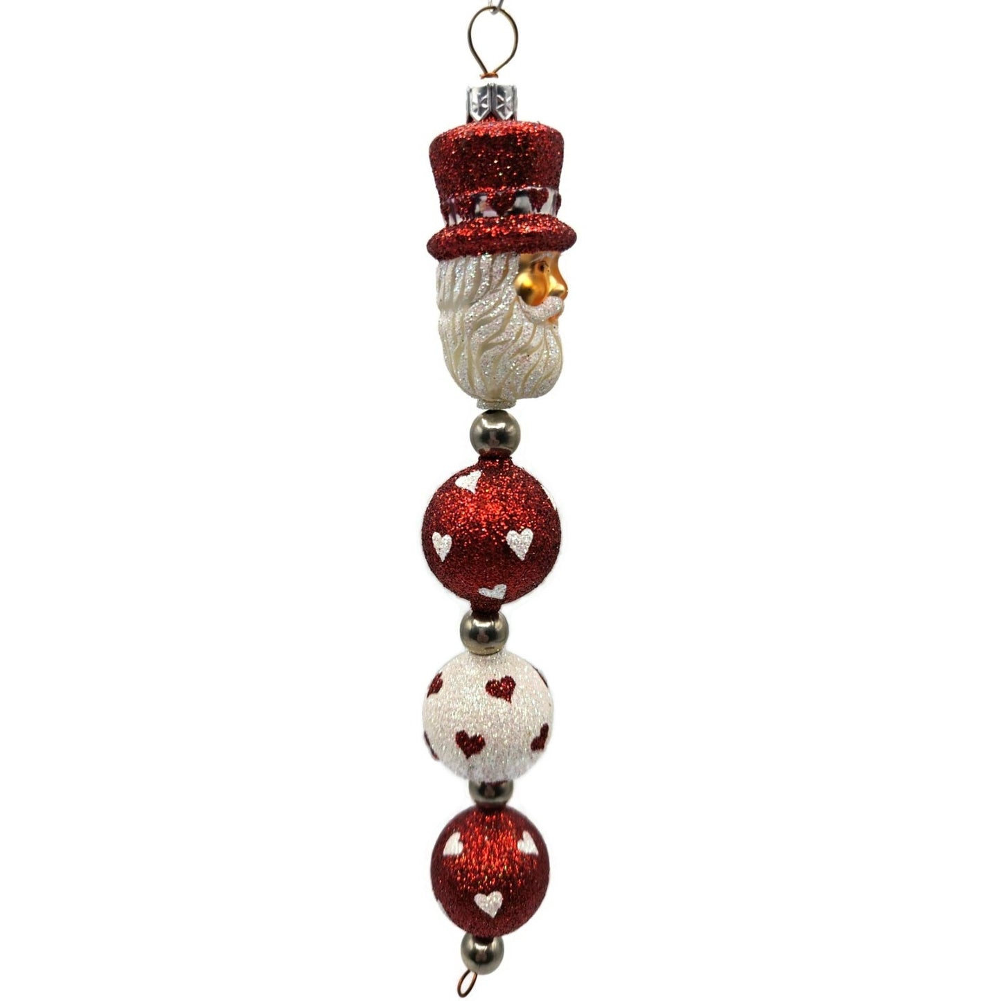 Patricia Breen Kinetic Icicle Valentines Hearts Santa Christmas Tree Ornament