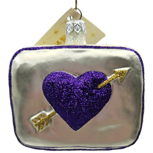 Patricia Breen To My Sweet Pearl Purple Heart Valentines Christmas Tree Ornament