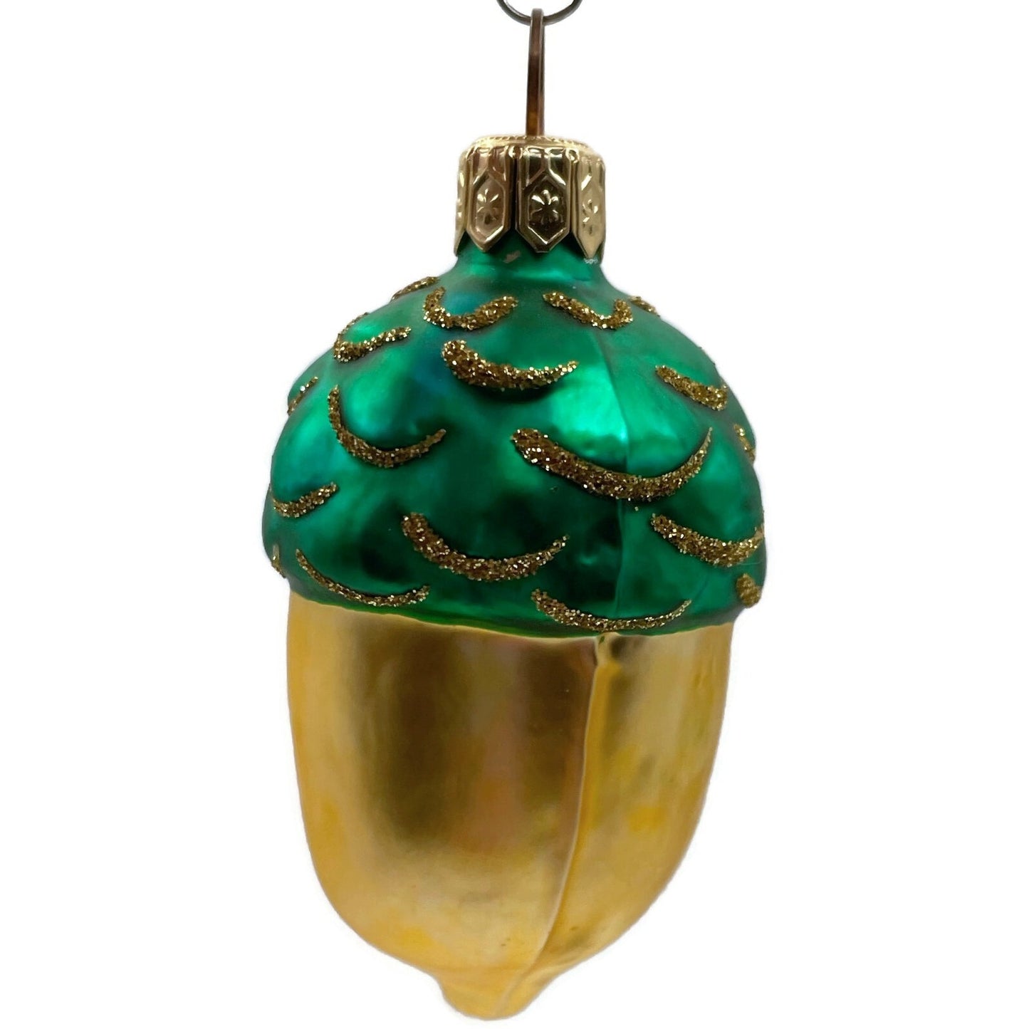 Patricia Breen Walk in the Woods Acorn Gold Green Nut Fall Holiday Ornament 9651