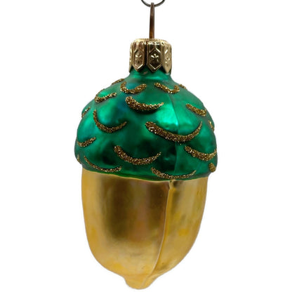 Patricia Breen Walk in the Woods Acorn Gold Green Nut Fall Holiday Ornament 9651