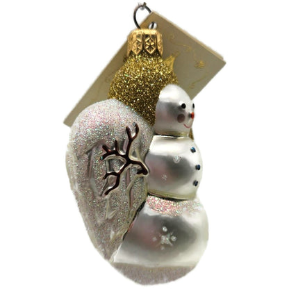 Patricia Breen Angel For Catlin Gold Pearl White Glitter Christmas Tree Ornament