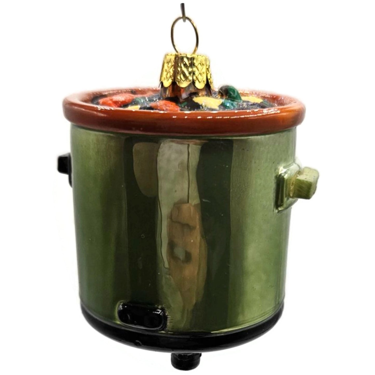 Crock Pot Slow Cooker Kitchen Ornament Cody Foster Glass Christmas Decoration
