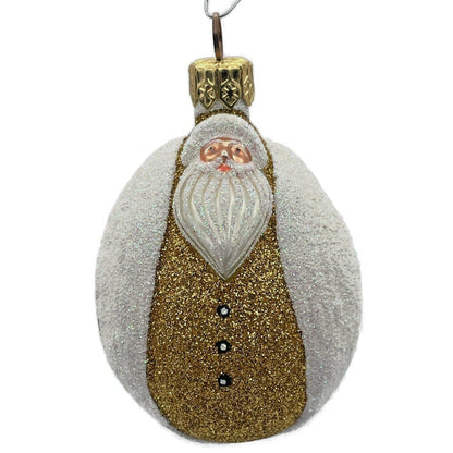 Patricia Breen Santa Ladybug White Gold Glittered Spring Holiday Tree Ornament