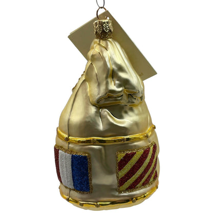 Patricia Breen Santas Duffel Bag Gold Flags Christmas Tree Decor Ornament