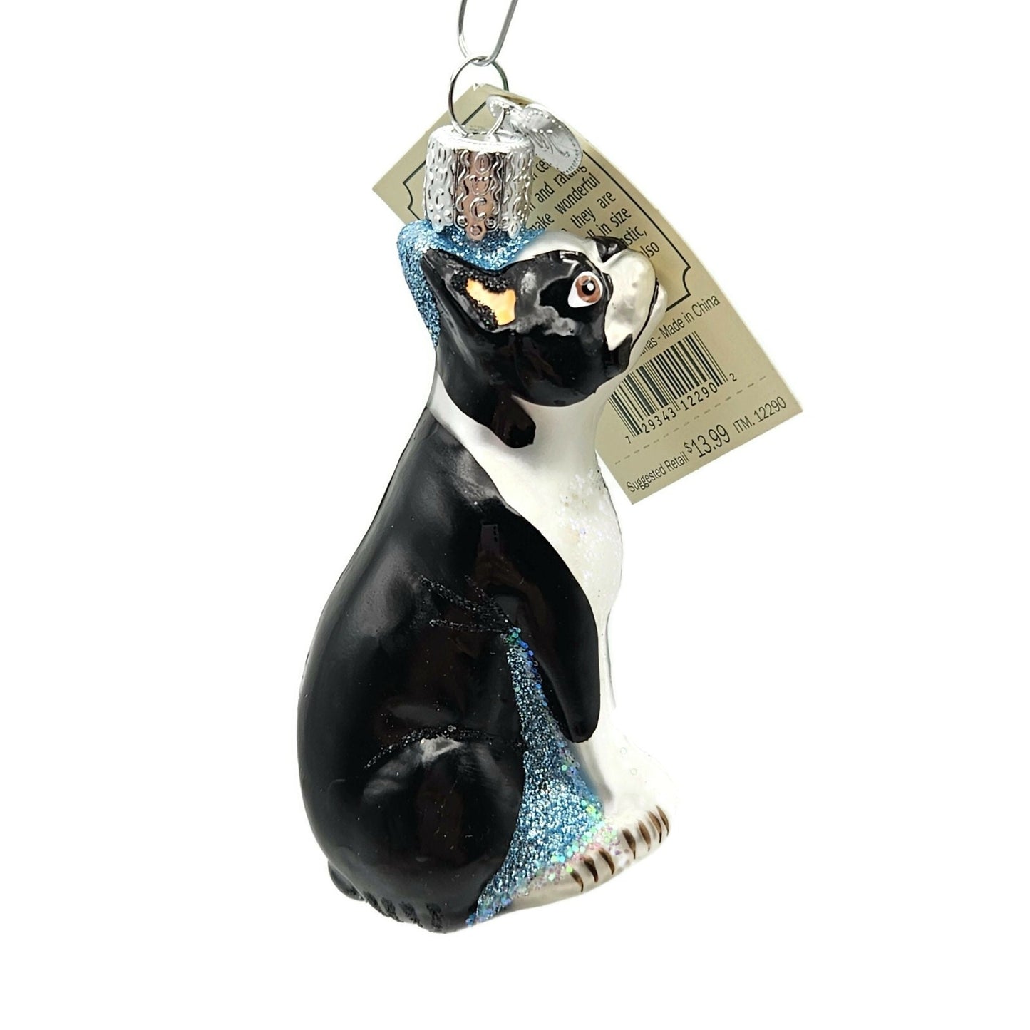 Old World Christmas Boston Terrier Dog Pet Animal Christmas Holiday Ornament OWC