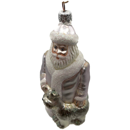 Patricia Breen Just What I Wanted Santa Dog Lavender Christmas Tree Ornament