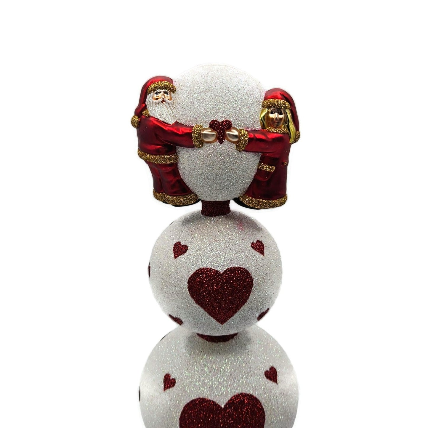 Patricia Breen Love Joins Finial Pearl Santa Claus Valentine Tree Topper 2050